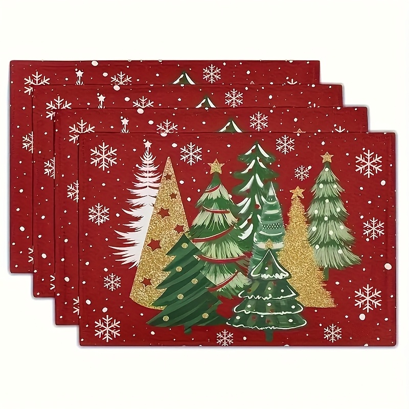 Family Tree Print - Sousplat Vermelho com Estampa de Árvore