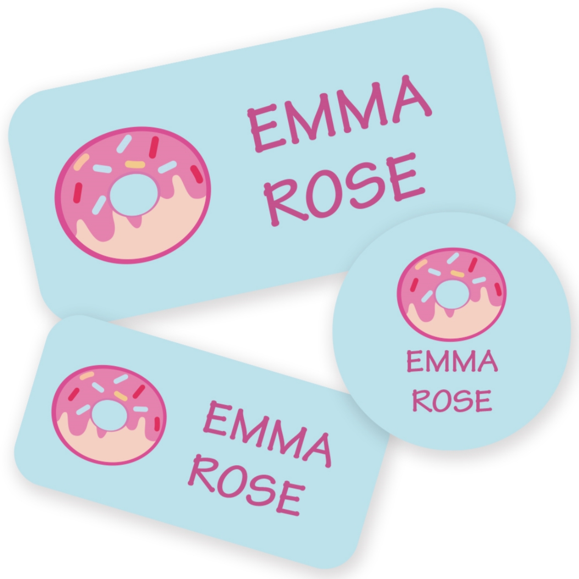 Personalized Name Box - Adesivos com nome personalizado, 2 folhas,