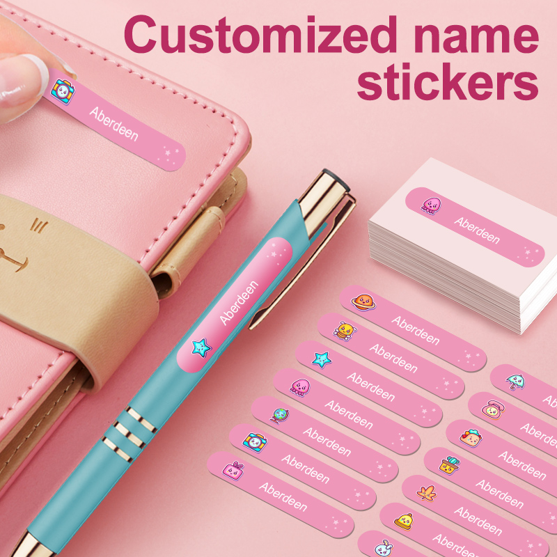 Personalized Name Box - Adesivos Personalizados à Prova d'Água para