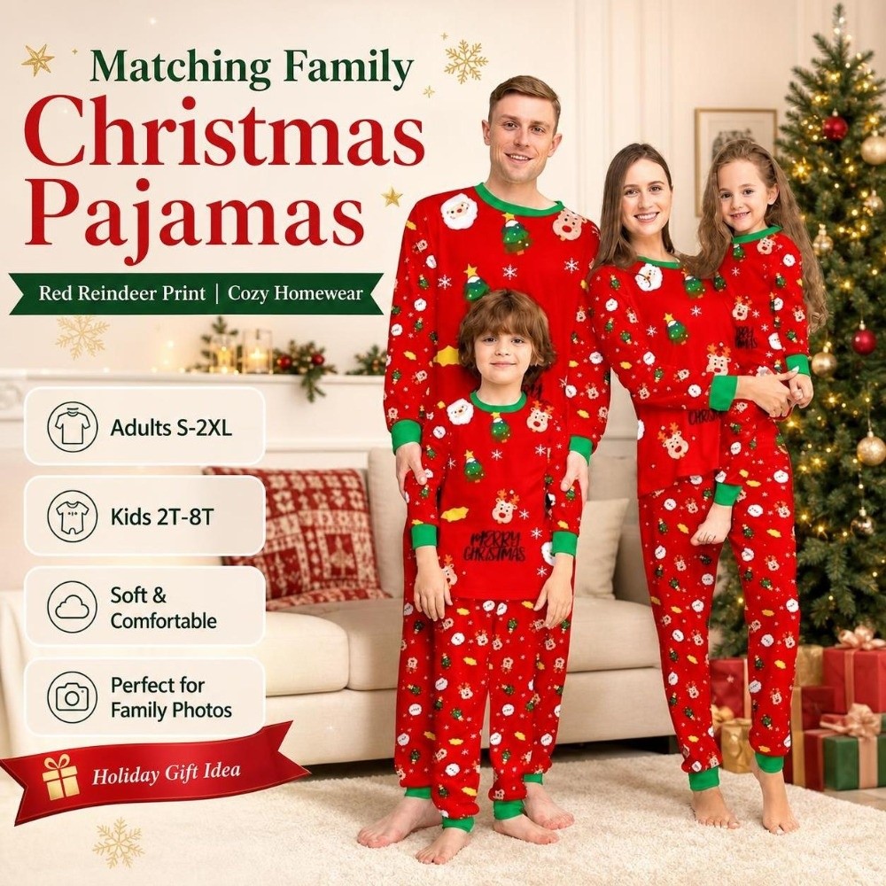 Family Tree Print - Conjunto de Pijamas de Natal de