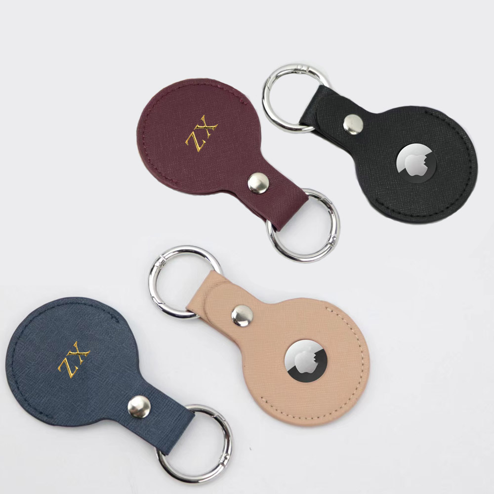 Monogram Keychain Leather - Letras iniciais douradas personalizadas para air