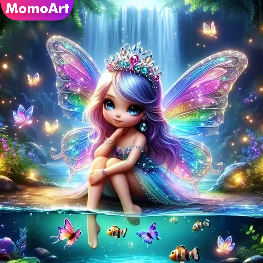 Photo Mosaic Print - Momoart menina diamante mosaico retrato novo