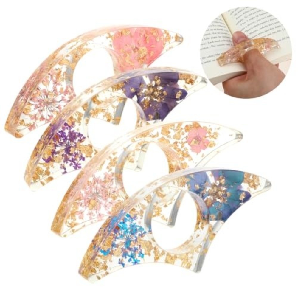 4 pçs presente flor seca resin - Dried Flower Bookmark avaliação e preço
