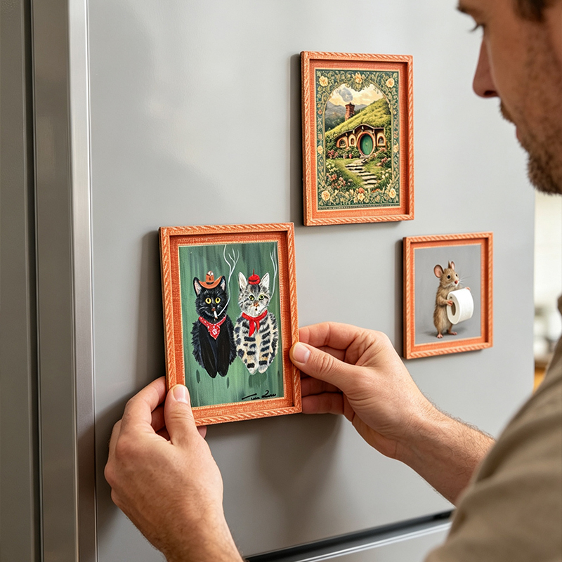 Porta-Retrato Magnético de Mad - Engraved Wood Frame avaliação e preço