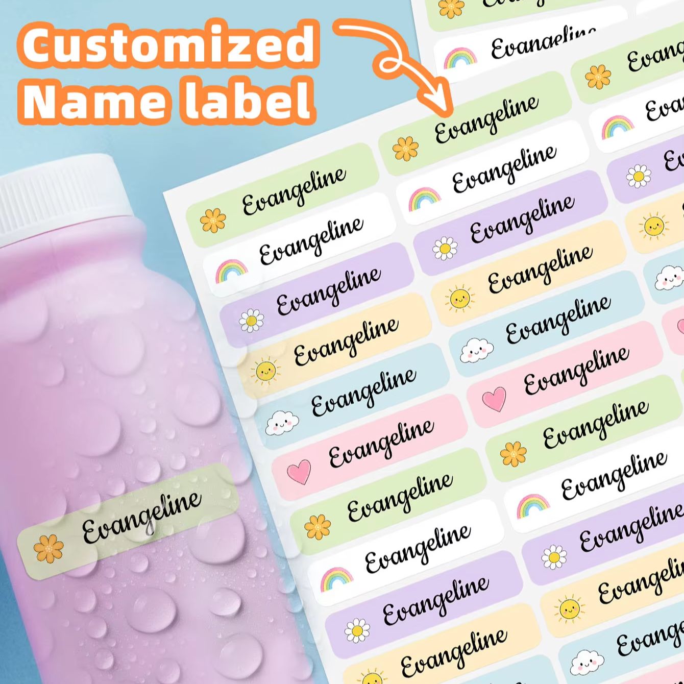 1-220PCS Adesivos Personalizad - Personalized Name Box avaliação e preço