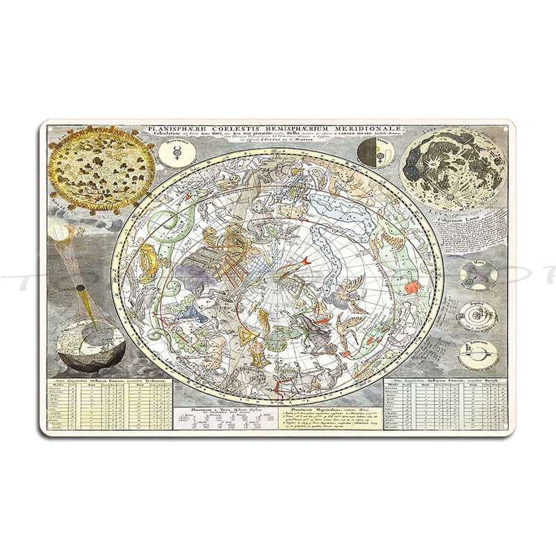 Mapa Estelar do Céu Sul, Placa - Custom Star Map avaliação e preço