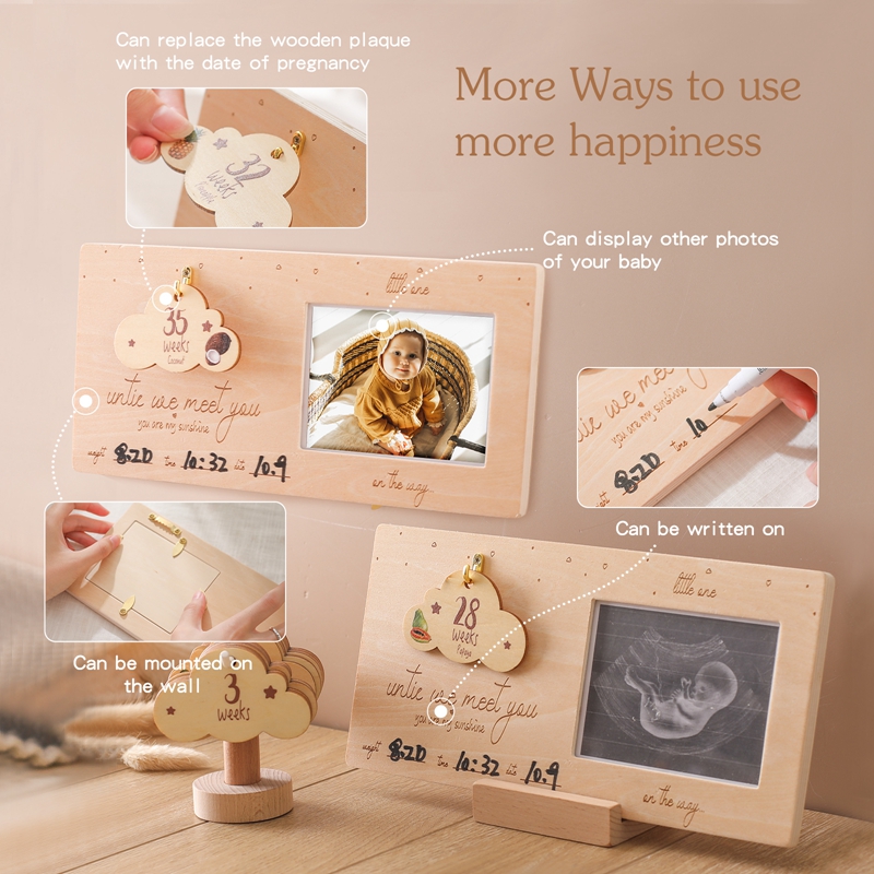 Moldura de sonograma para bebê - Engraved Wood Frame avaliação e preço