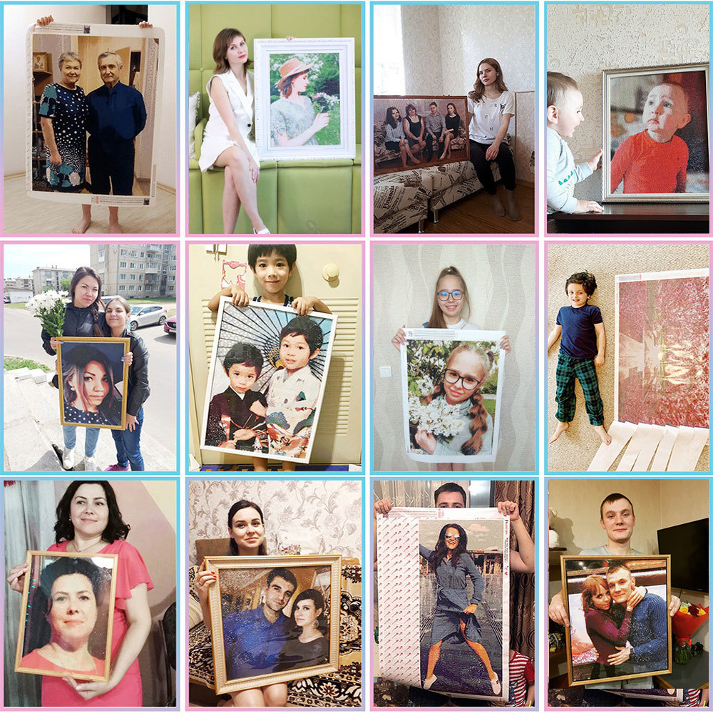 Huacan kits completos pintura  - Photo Mosaic Print avaliação e preço